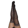 Kixies Anna Large Diamond Thigh - High Black Size C - Royal Sins