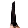 Kixies Danielle Opaque Black Thigh - High Size B - Royal Sins