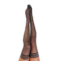 Kixies Mardi Gras Fishnet Thigh High Black Size A - Royal Sins