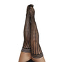 Kixies Mimi Herringbone Fishnet Black Size D - Royal Sins
