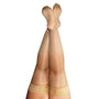 Kixies Vanessa Champagne Back Seam Thigh - High Size C - Royal Sins