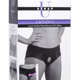 Lace Envy Black Crotchless Panty Harness - L - XL - Royal Sins