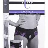 Lace Envy Crotchless Panty Harness - L - XL - Royal Sins