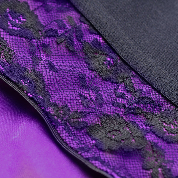 Lace Envy Crotchless Panty Harness - L - XL - Royal Sins