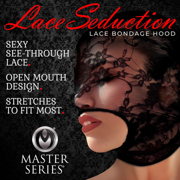 Lace Seduction Bondage Hood - Royal Sins