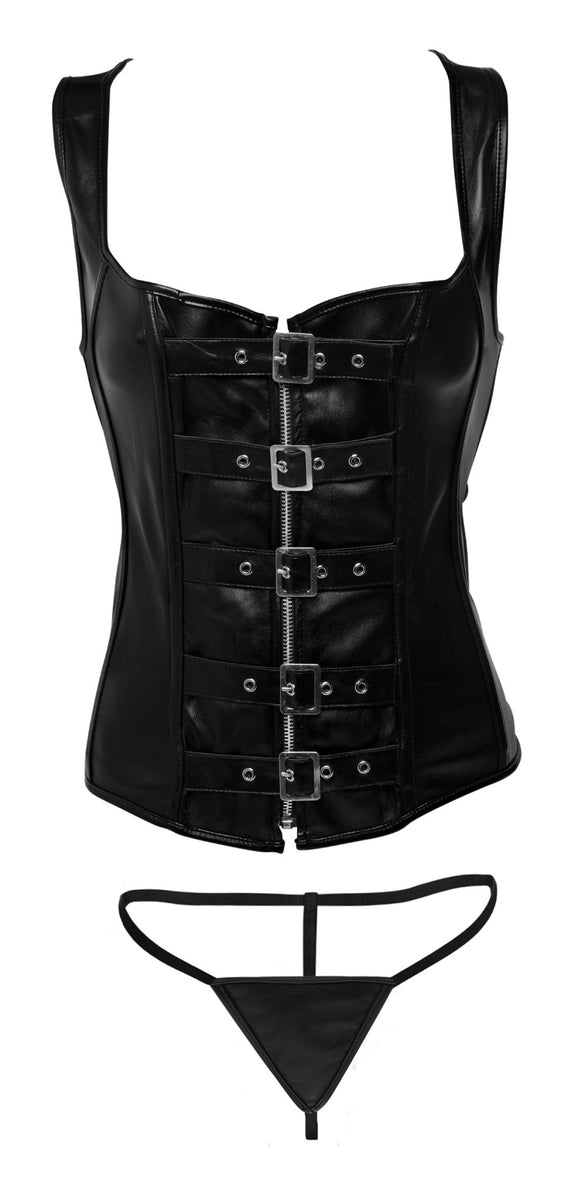 Lace - up Corset and Thong - Large - Royal Sins