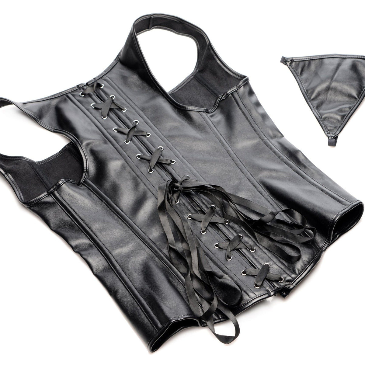 Lace - up Corset and Thong - XLarge - Royal Sins