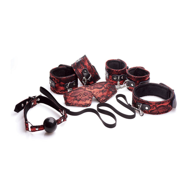 Laced Up 5 Piece Bondage Set - Royal Sins