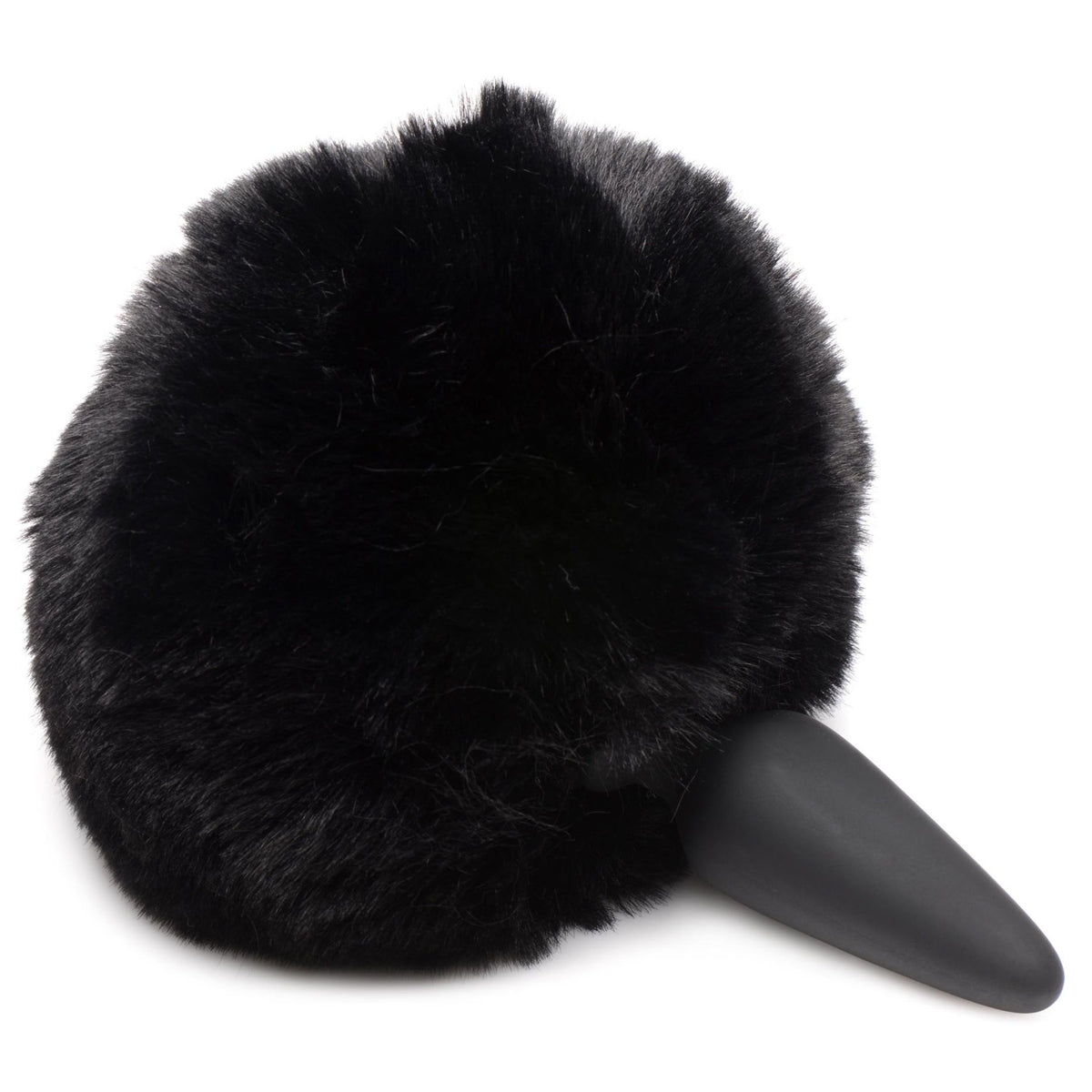 Large Anal Plug with Interchangeable Bunny Tail - Black - Royal Sins