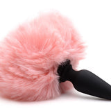 Large Anal Plug with Interchangeable Bunny Tail - Pink - Royal Sins