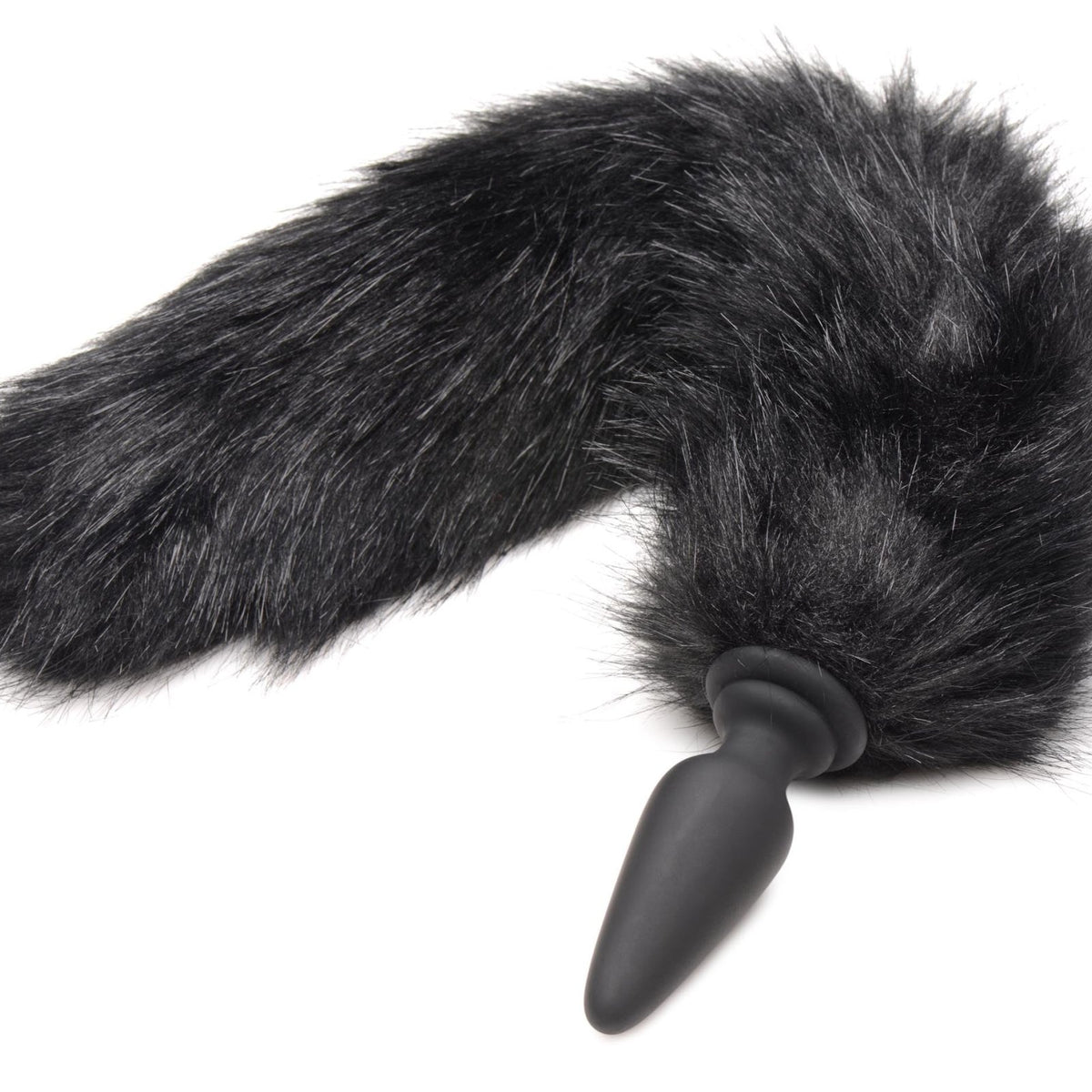 Large Anal Plug with Interchangeable Fox Tail - Black - Royal Sins