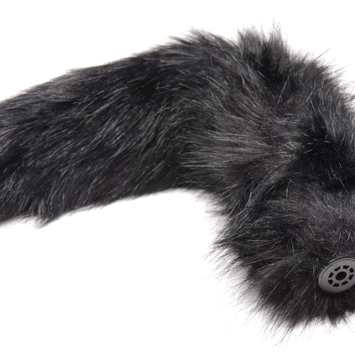 Large Anal Plug with Interchangeable Fox Tail - Black - Royal Sins