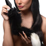 Large Anal Plug with Interchangeable Fox Tail - Black and White - Royal Sins