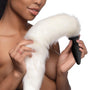 Large Anal Plug with Interchangeable Fox Tail - White - Royal Sins