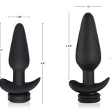 Large Vibrating Anal Plug with Interchangeable Fox Tail - White - Royal Sins