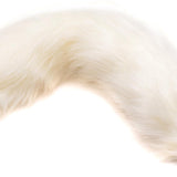 Large Vibrating Anal Plug with Interchangeable Fox Tail - White - Royal Sins