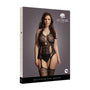 Le Desir Lace Suspender Bodystocking Black Queen Size - Royal Sins
