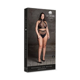 Le Desir Shade Carpo XLVI 2 - Piece with Turtleneck, Crop Top & Panty Black Queen Size - Royal Sins