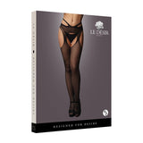 Le Desir Suspender Pantyhose With Strappy Waist Black O/S - Royal Sins