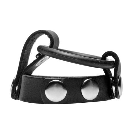 Leather Cock Ring Harness - Royal Sins