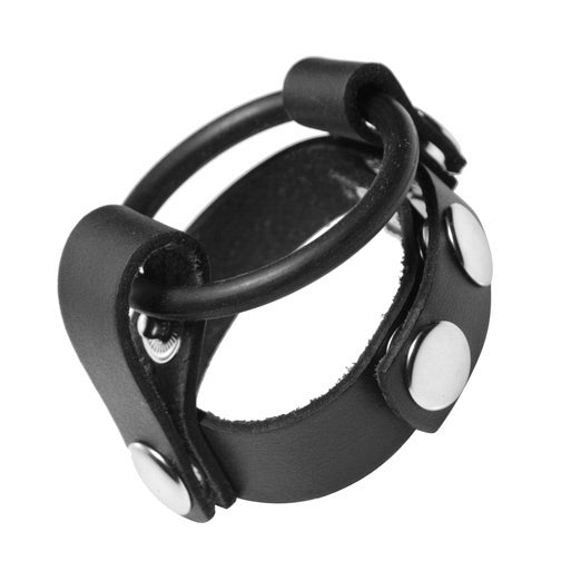 Leather Cock Ring Harness - Royal Sins