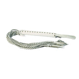 Leather Corset Flogger - White/Grey - Royal Sins