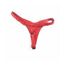 Leather Female Dildo Harness - Red - Royal Sins