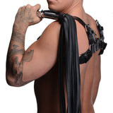 Leather Flogger with Stainless Steel Handle - Royal Sins