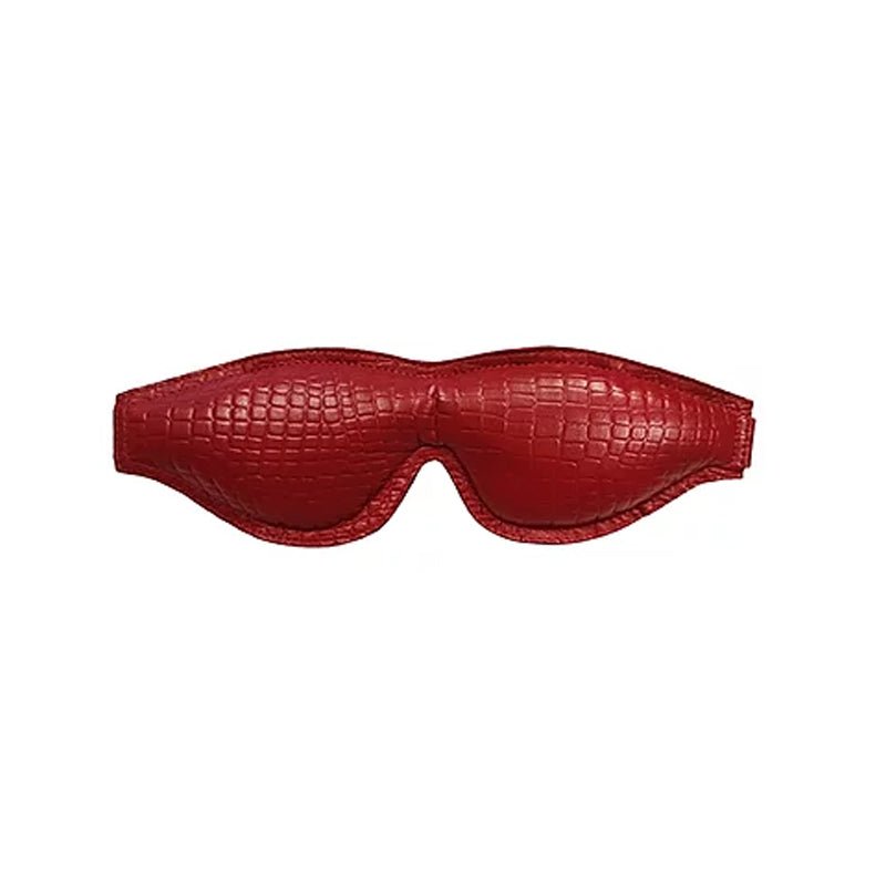 Leather Padded Blindfold Burgunday & Black - Royal Sins