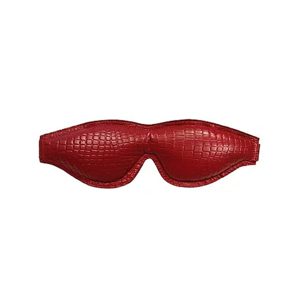 Leather Padded Blindfold Burgunday & Black - Royal Sins