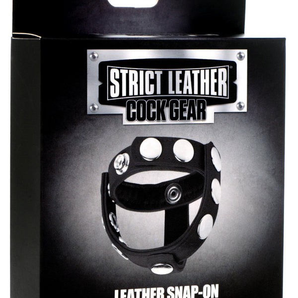 Leather Snap - on Cock Harness - Black - Royal Sins