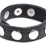 Leather Speed Snap Cock Ring - Black - Royal Sins