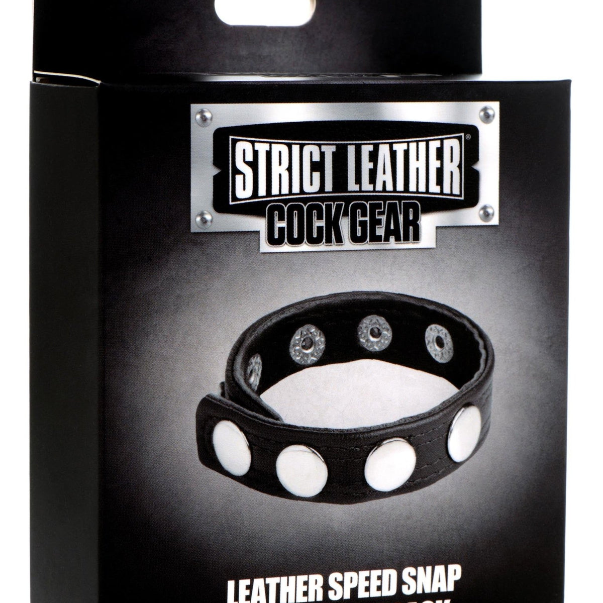 Leather Speed Snap Cock Ring - Black - Royal Sins