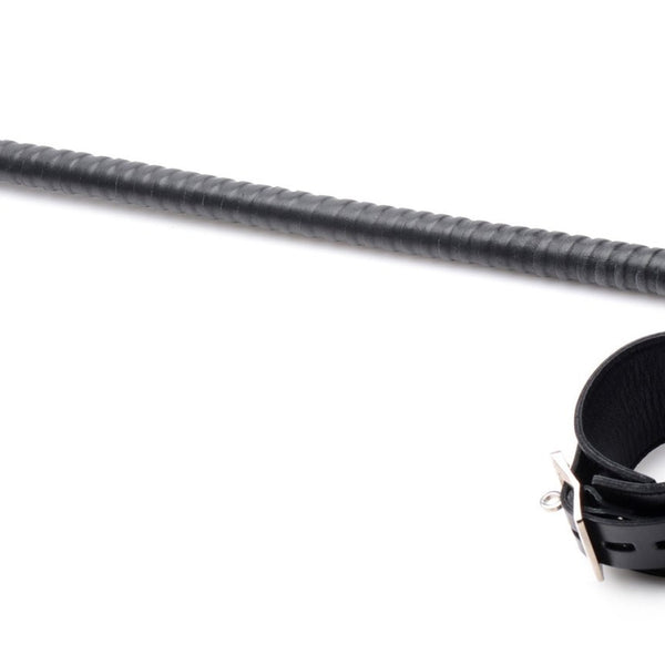 Leather Wrapped Spreader Bar with Cuffs - Royal Sins