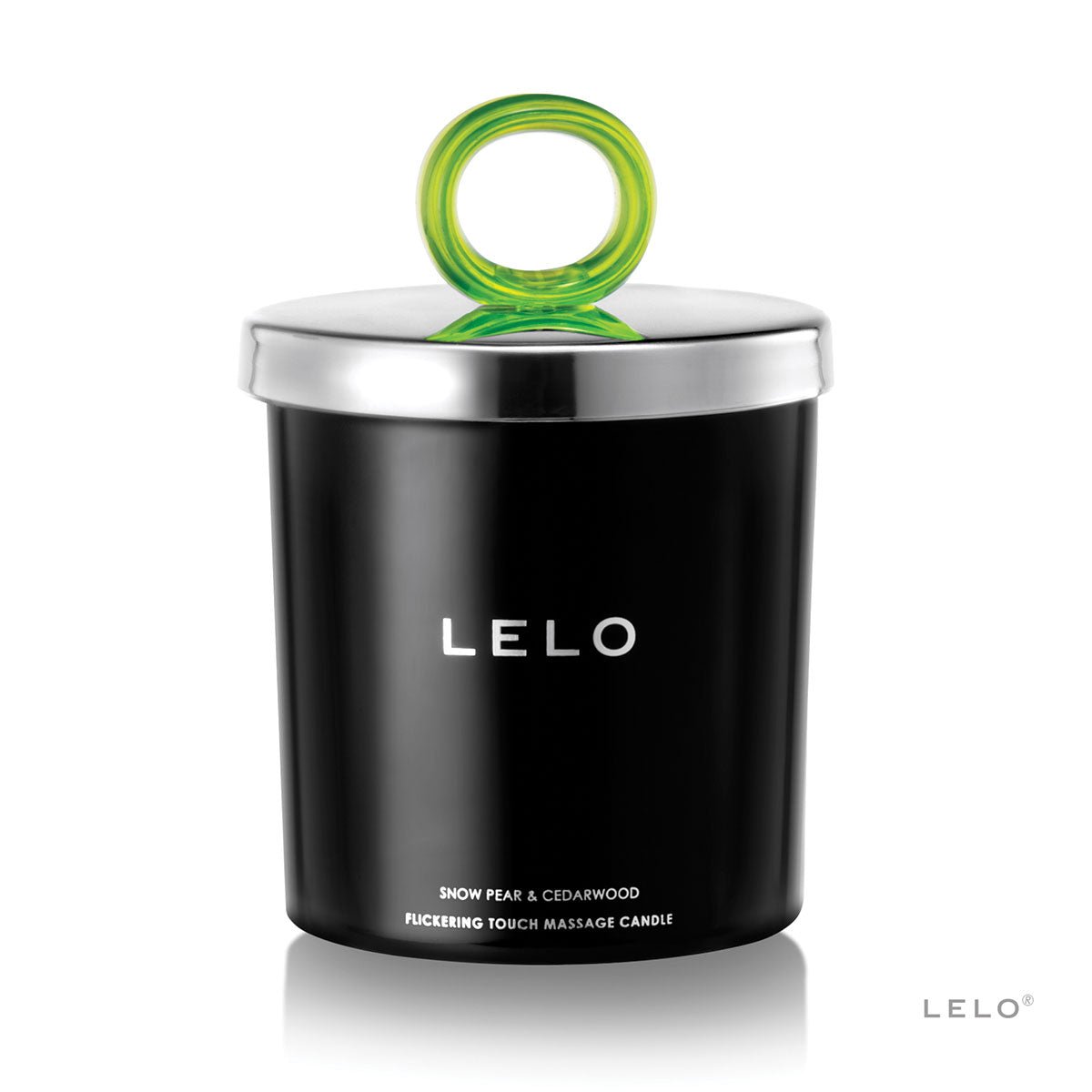 LELO Flickering Touch Massage Candle - Snow Pear &amp; Cedarwood - Royal Sins