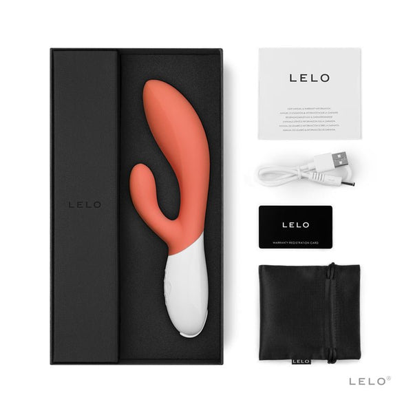 LELO INA 3 Rechargeable Dual Stimulator Coral Red - Royal Sins
