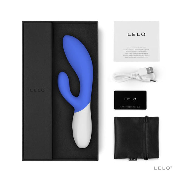 LELO INA Wave 2 Rechargeable Dual Stimulator Blue - Royal Sins