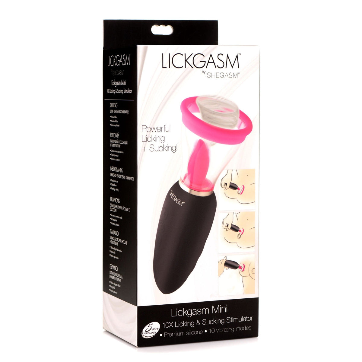 Lickgasm Mini 10X Silicone Licking and Sucking Stimulator - Royal Sins