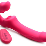 Licking and Vibrating Strapless Strap - On with Remote Control - Royal Sins