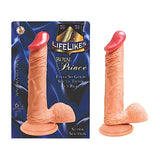 Lifelikes Royal Prince Dong With Balls & Suction Base 6in. (White) - Royal Sins