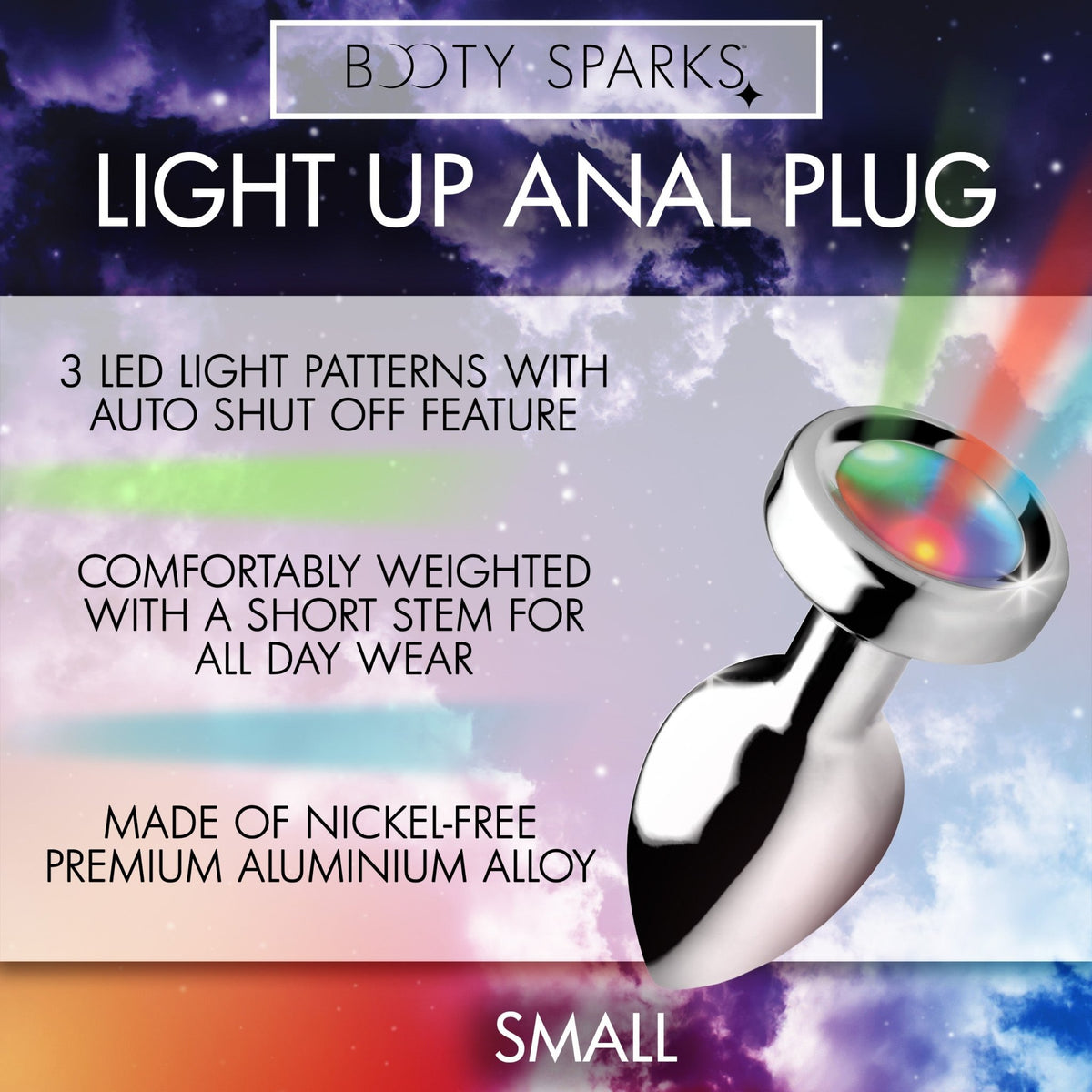 Light Up Anal Plug - Small - Royal Sins