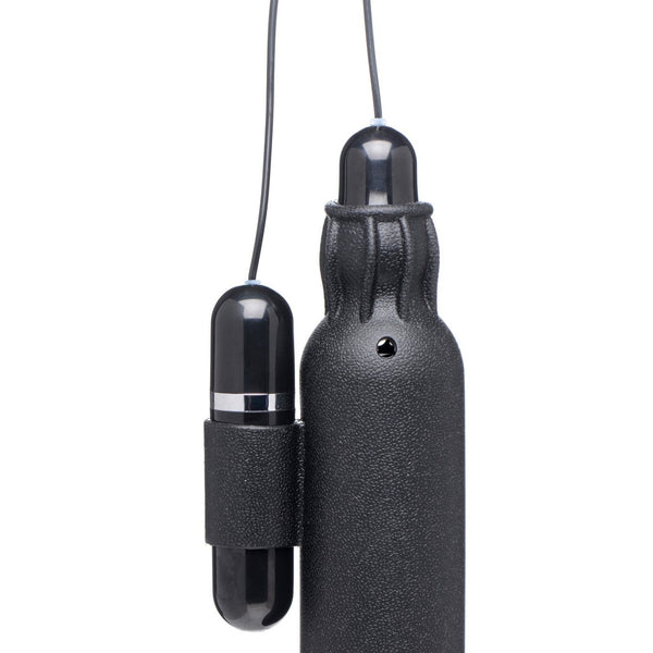 Lightning Stroke Silicone Stroker With Vibrating Bullet - Royal Sins