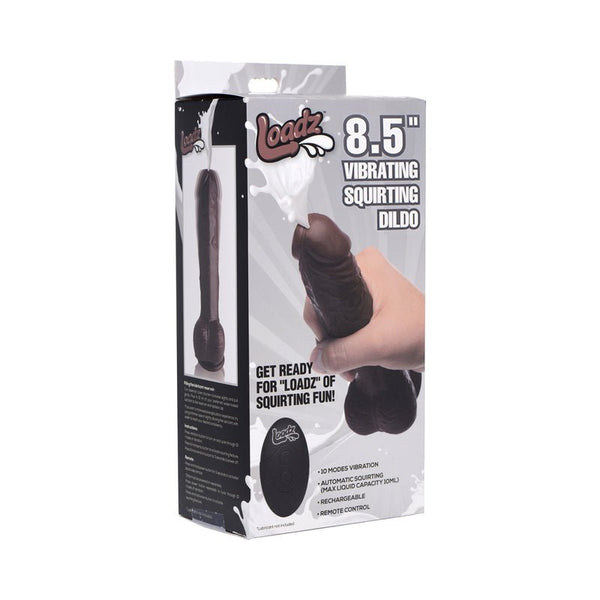 Loadz 8.5 in. Squirting Dildo Dark - Royal Sins