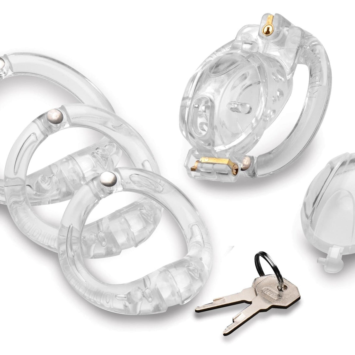 Lockdown Customizable Chastity Cage - Clear - Royal Sins