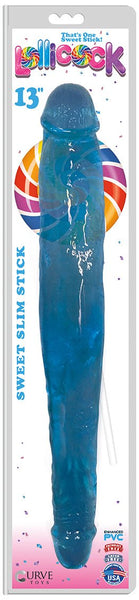 Lollicock Sweet Slim Stick Double Dildo - Blue - Royal Sins