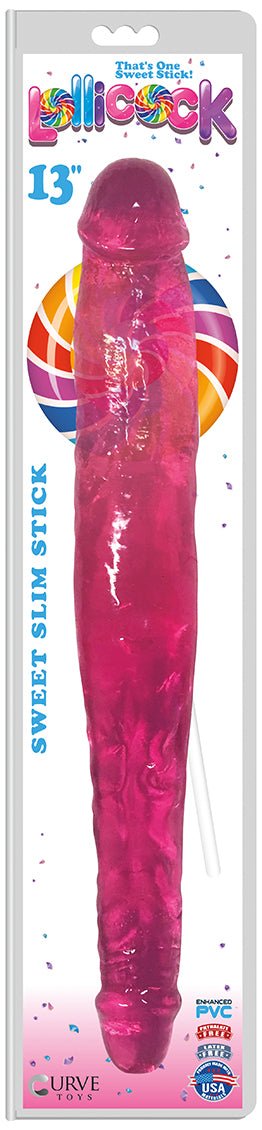 Lollicock Sweet Slim Stick Double Dildo - Pink - Royal Sins