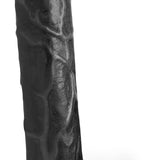 Long Logan 10 Inch Dildo with Balls - Black - Royal Sins