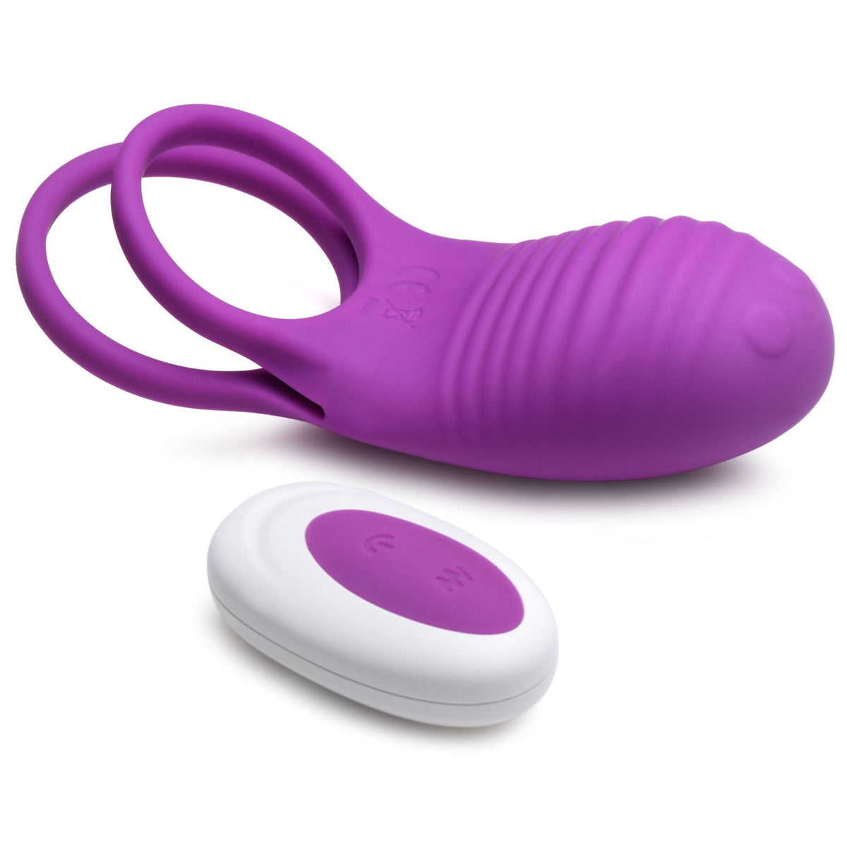 Love Loops 10X Silicone Cock Ring with Remote - Purple - Royal Sins