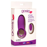 Love Loops 10X Silicone Cock Ring with Remote - Purple - Royal Sins