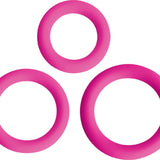 Love Ring Trio Silicone Cock Rings - Pink - Royal Sins